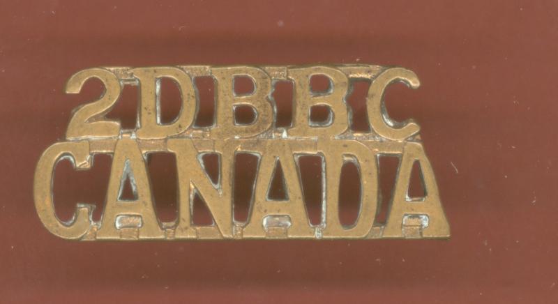 Canadian 2 D.B. B.C. WW1 CEF shoulder title