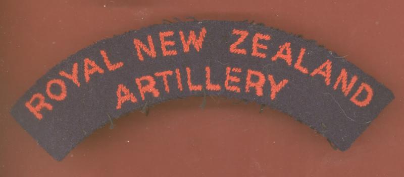 ROYAL NEW ZEALAND ARTILLERY cloth shoulder title