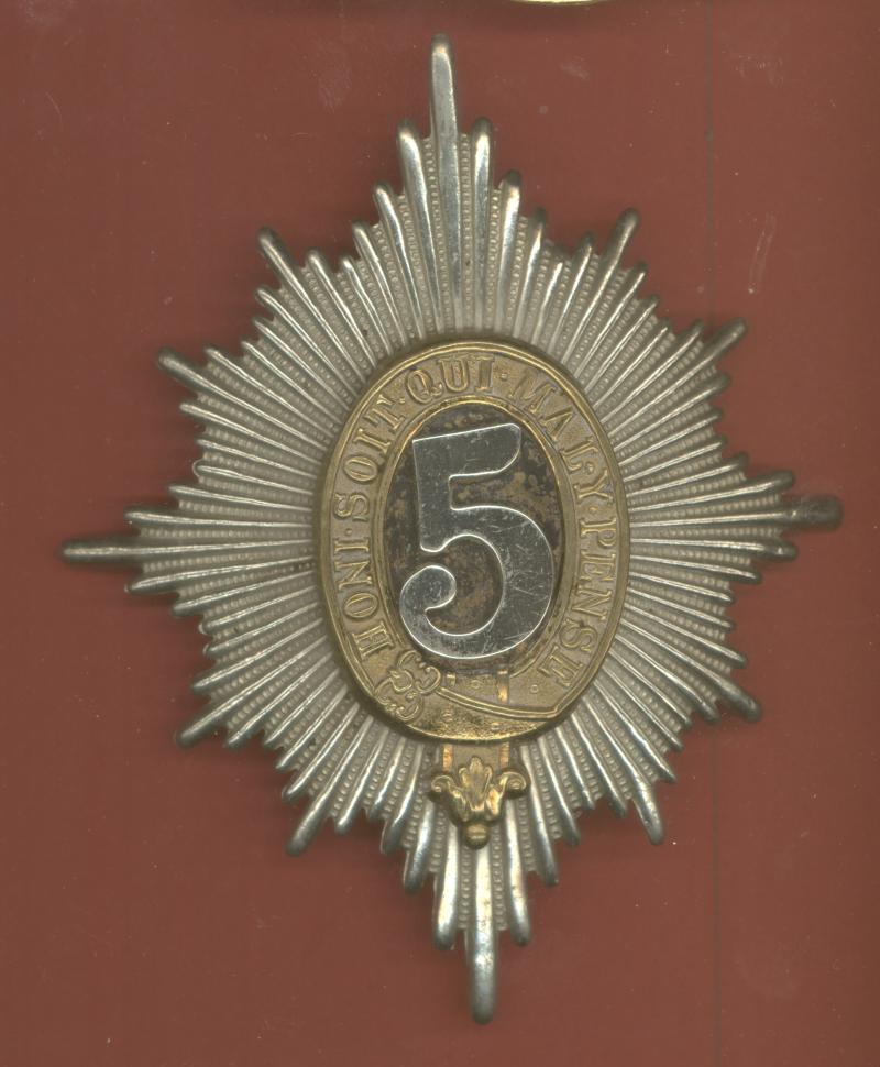 5th (Princess Charlotte of Wales's) Dragoon Guards Victorian OR’s 1871  helmet plate