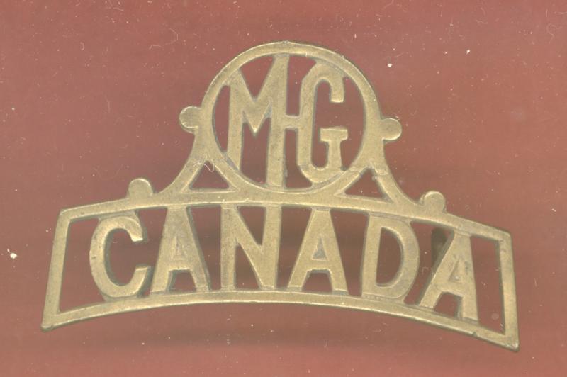 MG / CANADA  WW1 CEF Canadian Machine Gun Corps shoulder