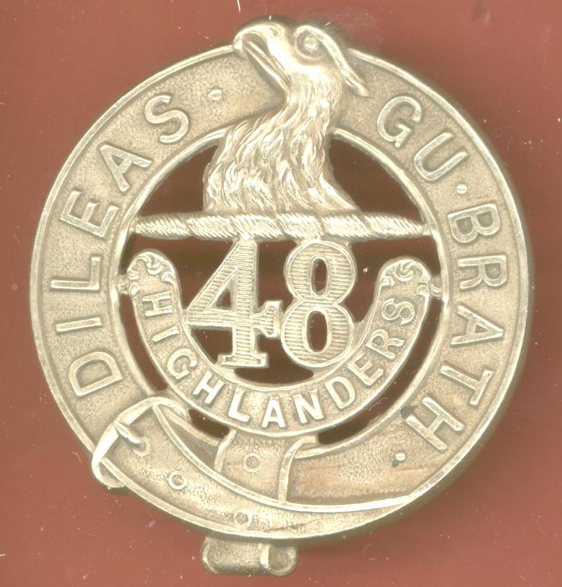 Canadian Militia / CEF 48th Highlanders glengarry badge