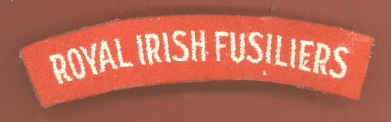 ROYAL IRISH FUSILIERS  cloth shoulder title