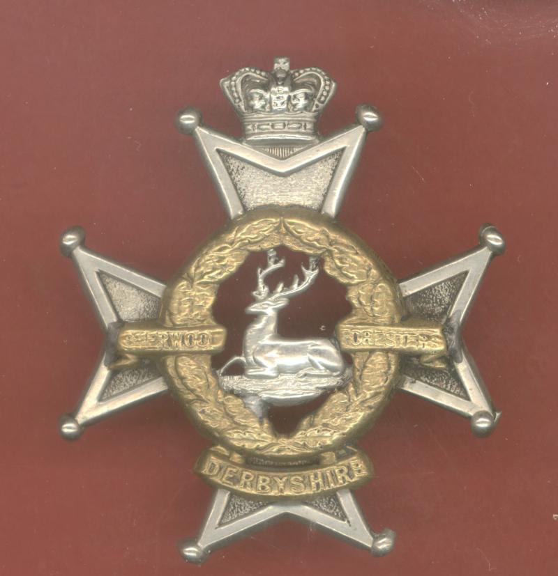 The Sherwood Foresters Derbyshire Regiment Victorian Officer's / NCO's glengarry badge