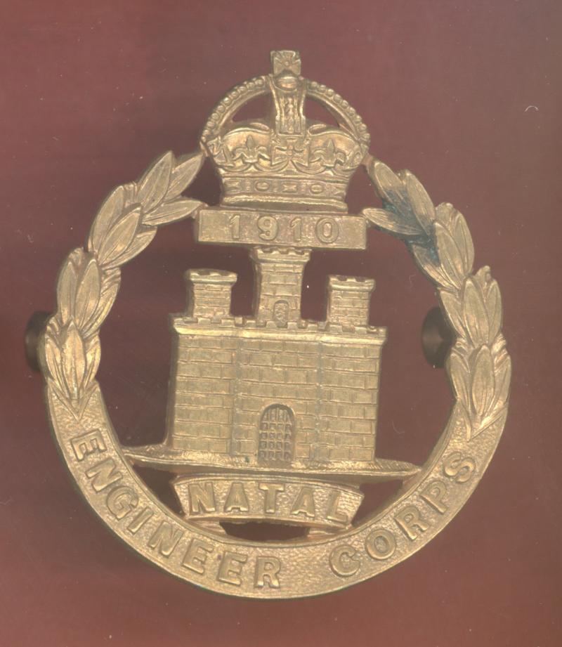 South African Natal Engineer Corps Edwardian cap badge
