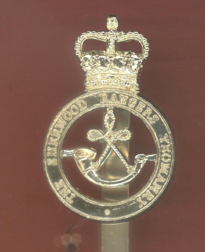 The Sherwood Rangers Yeomanry staybright cap badge