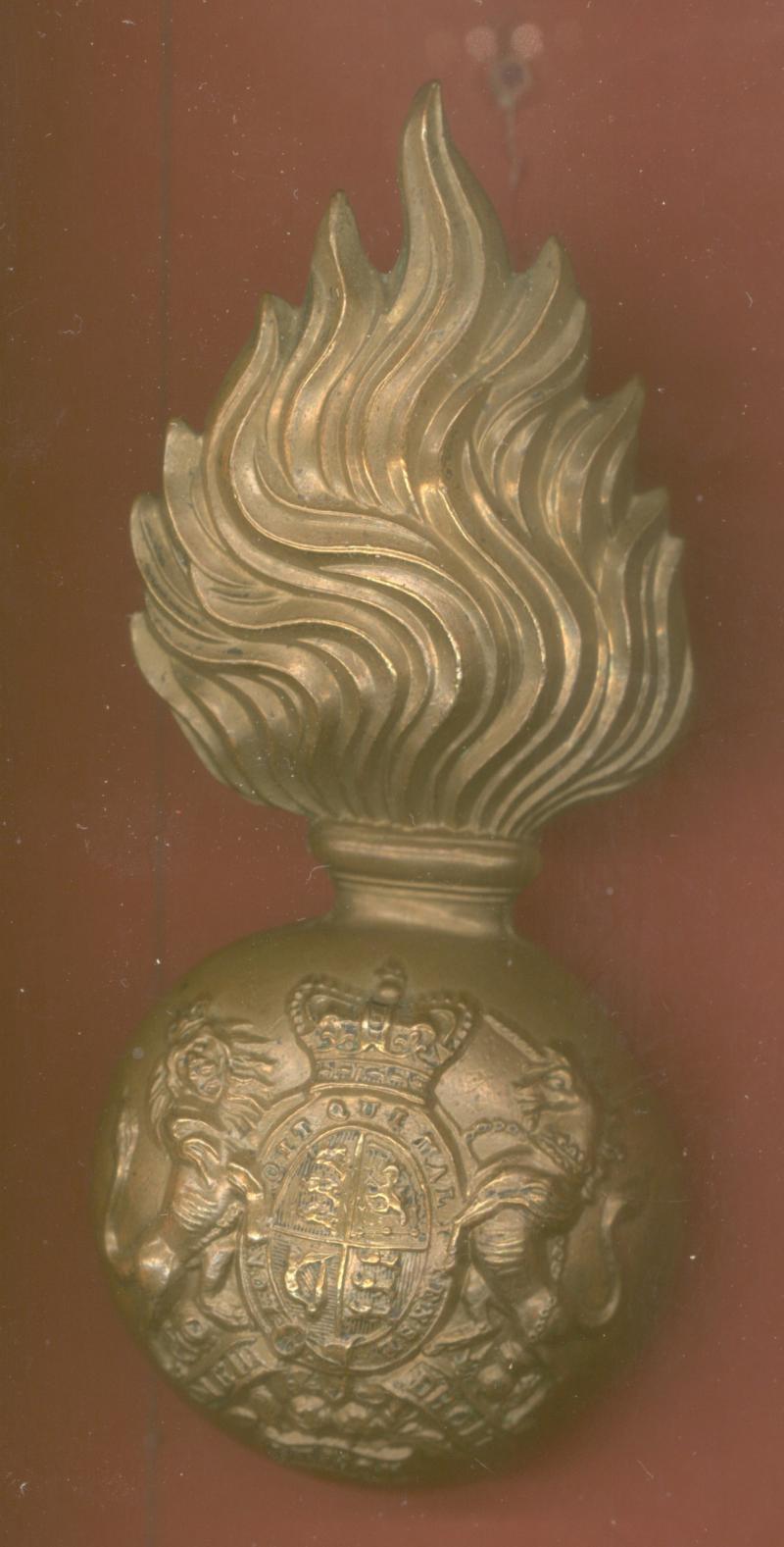 Scottish Royal Scots Fusiliers Victorian OR's Fur Cap Busby Badge