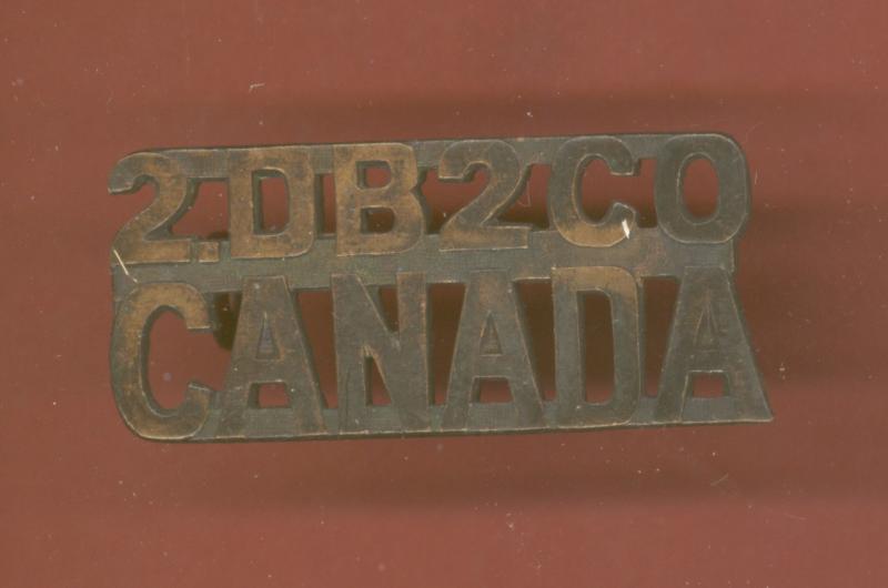 Canadian 1.DBNB 2nd Depot Bn. 2nd Central Ontario Regiment WW1 CEF shoulder title