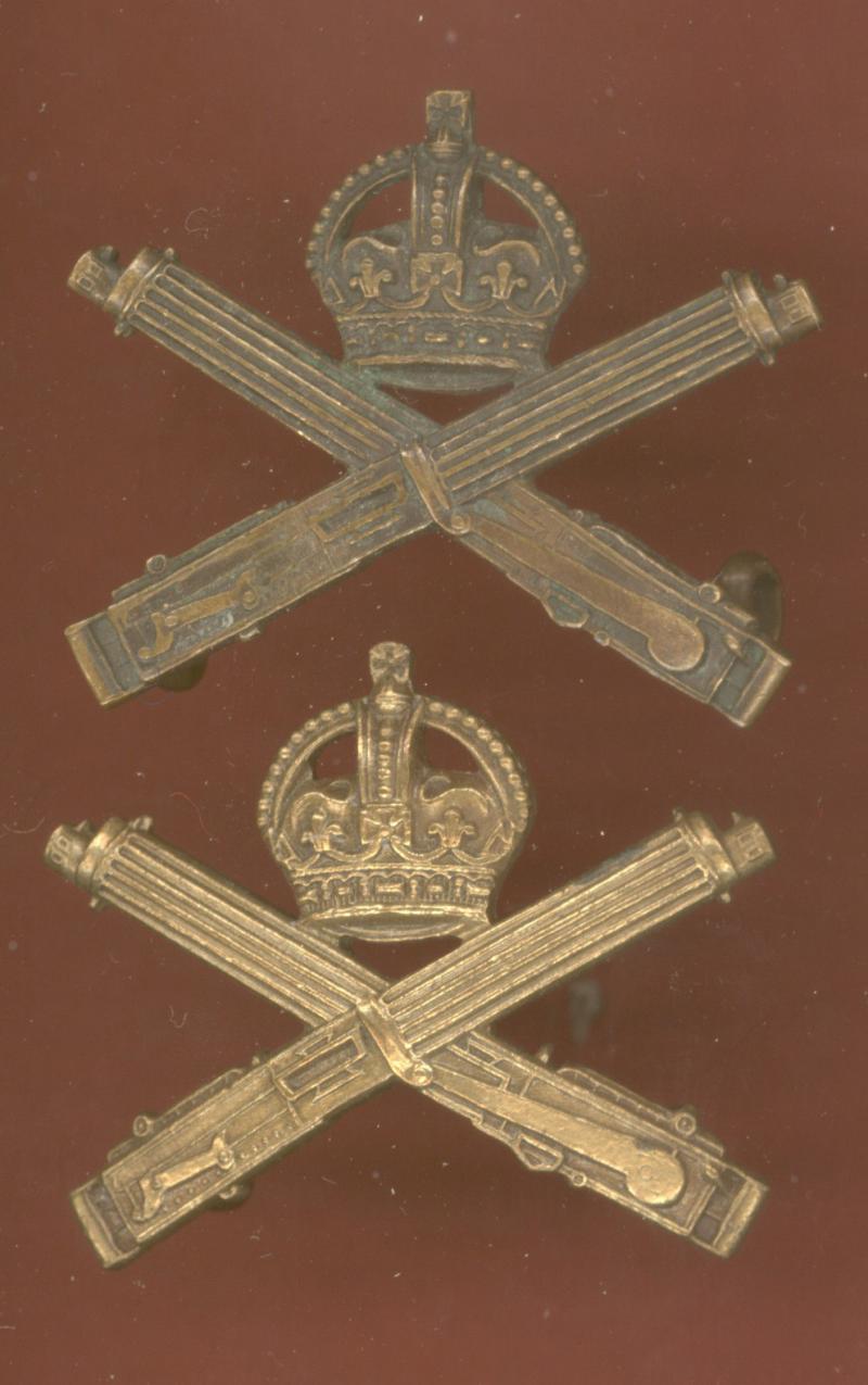 Machine Gun Corps WW1 Officer's collar badges