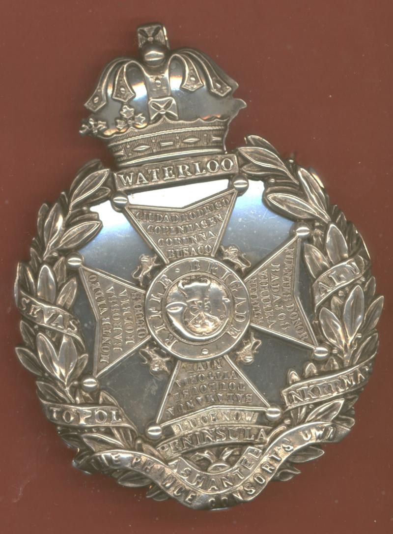 Rifle Brigade Victorian Officers silver pouch belt plate
