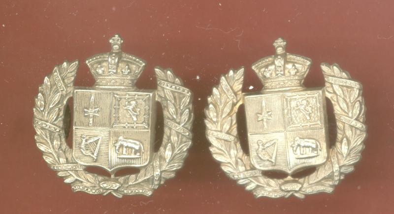 Indian Army ; East India Railway Volunteer Corps WW1 collar badges