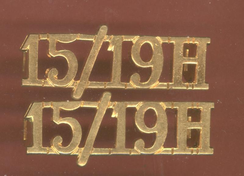 15/19H 15th/19th King's Hussars Officer's shoulder titles