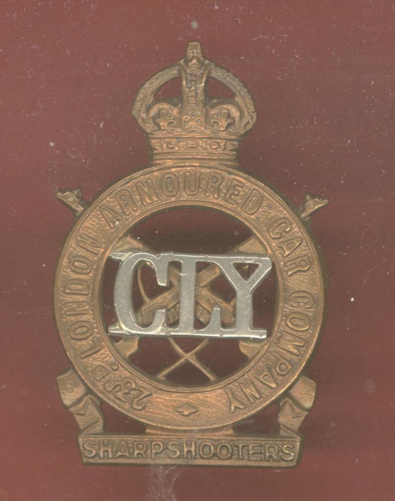 23rd London Armoured Car Company County of London Yeomanry OR's cap badge