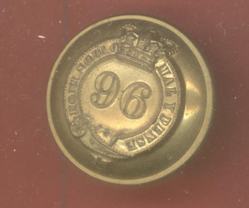 96th Regiment of Foot Victorian Officer's button