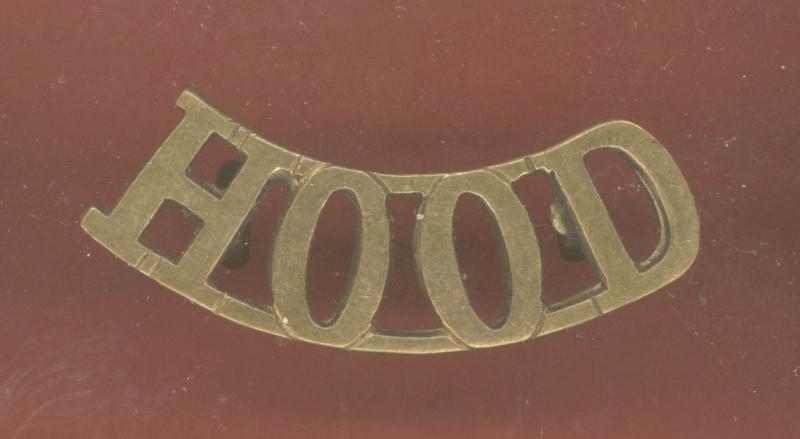 HOOD 7th Hood Bn. Royal Naval Division WW1 shoulder title