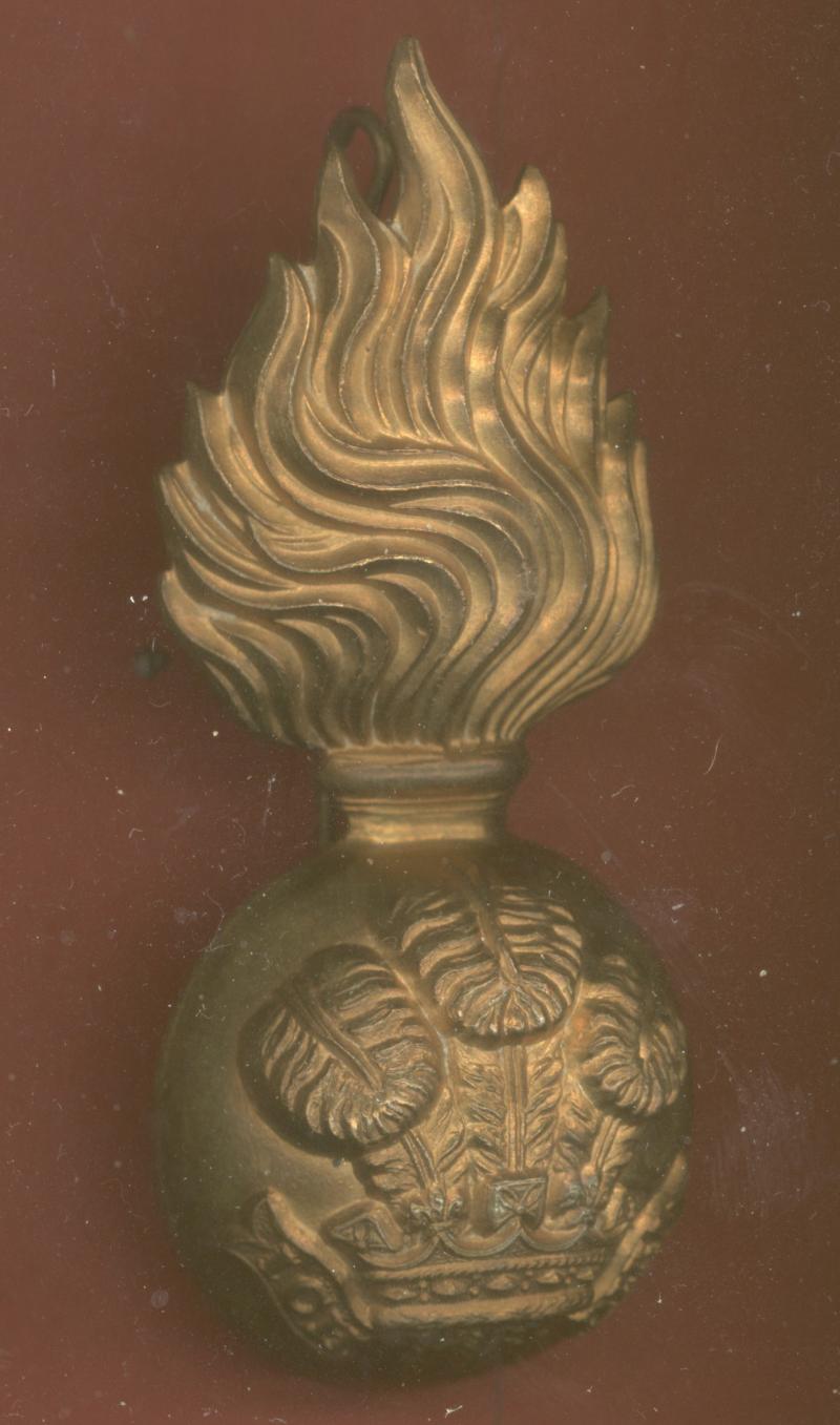 Royal Welsh Fusiliers Victorian OR's fur cap grenade.