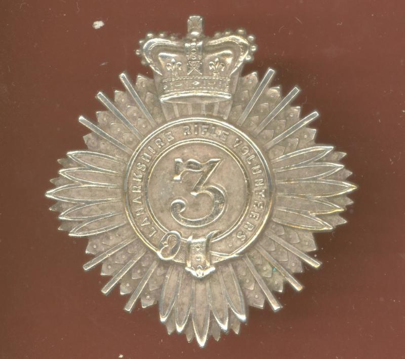 Scottish 3rd Lanarkshire Rifle Volunteers Victorian Officers  glengarry badge
