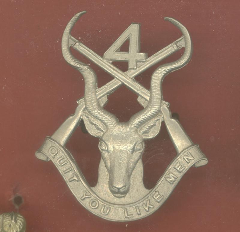 South African 4th Bn. Transvaal Cadets cap badge