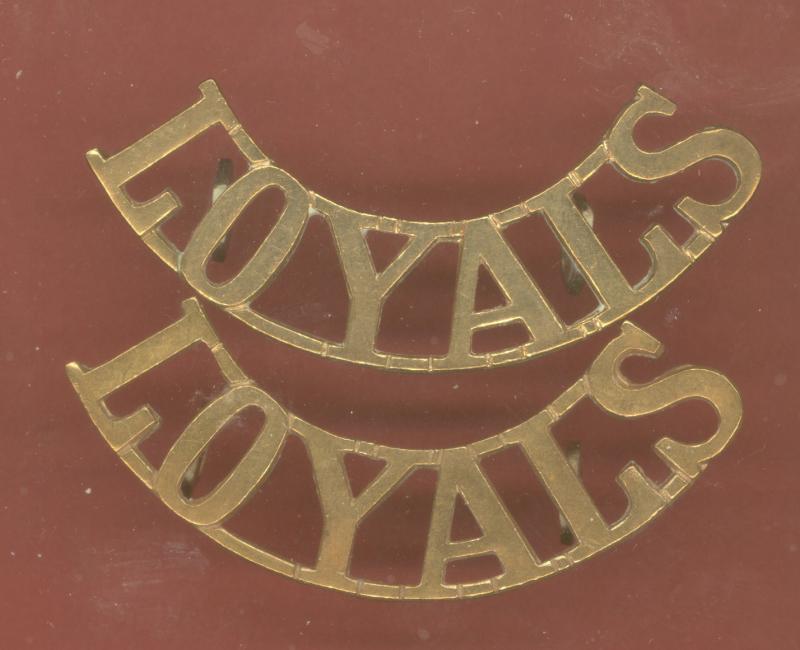 LOYALS The Loyal Regiment OR's shoulder titles