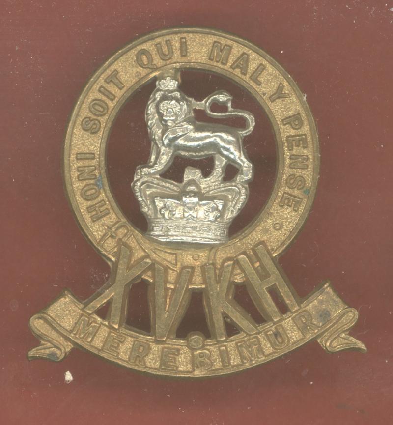 15th King's Hussars Victorian OR's cap badge