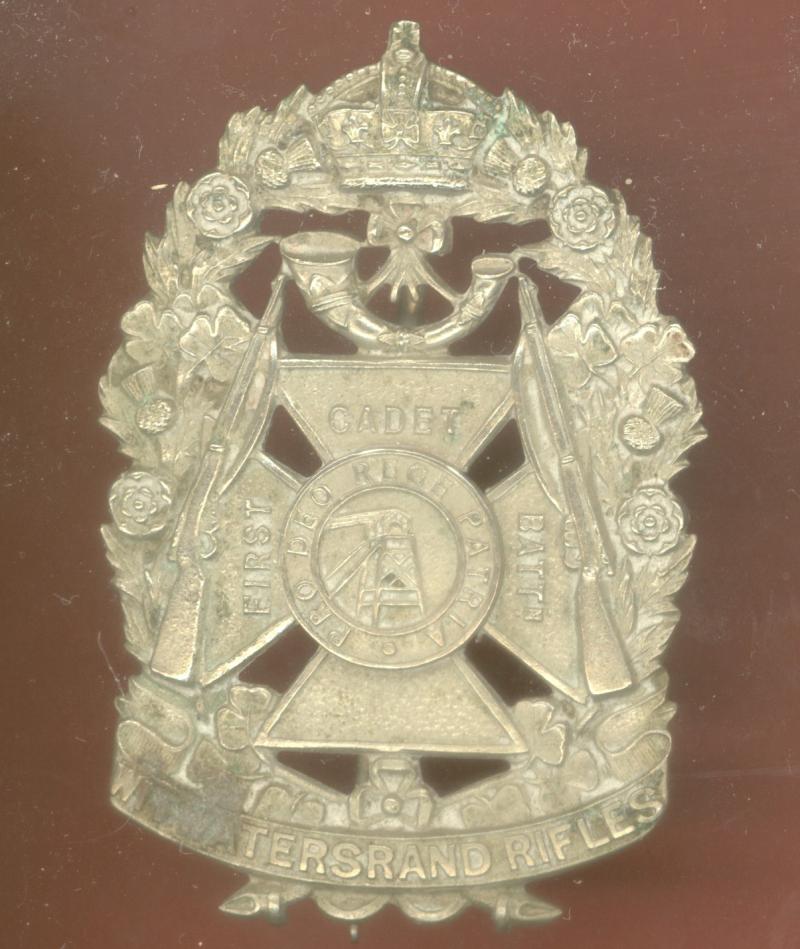 South African Witwatersrand Rifles Edwardian pagri badge