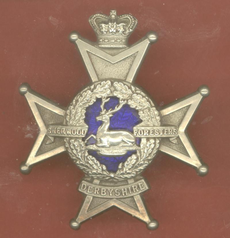 VB The Sherwood Foresters  Derby Regt. Victoian Officer's glengarry badge