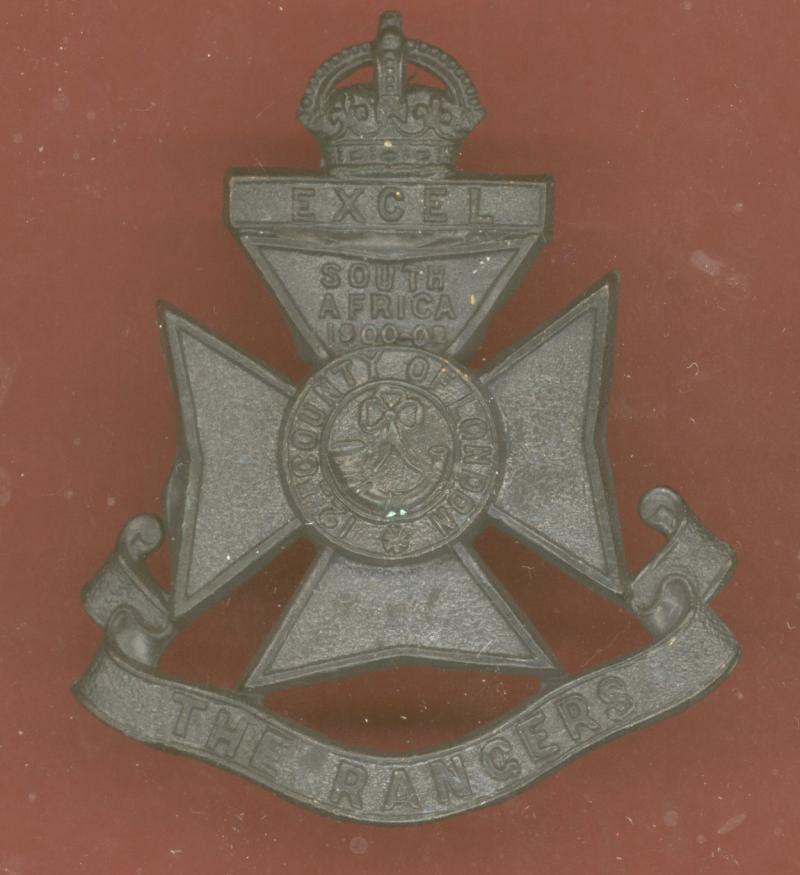 12th Bn. London Regiment (Rangers) Officer's  cap badge