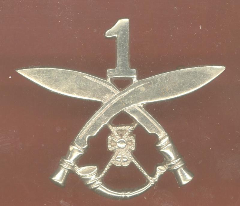 1st King George V's Own Gurkha Rifles Victorian helmet  badge