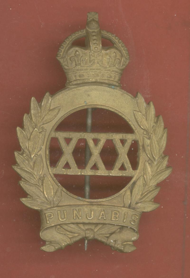 Indian Army 30th Punjabis WW1 pagri badge