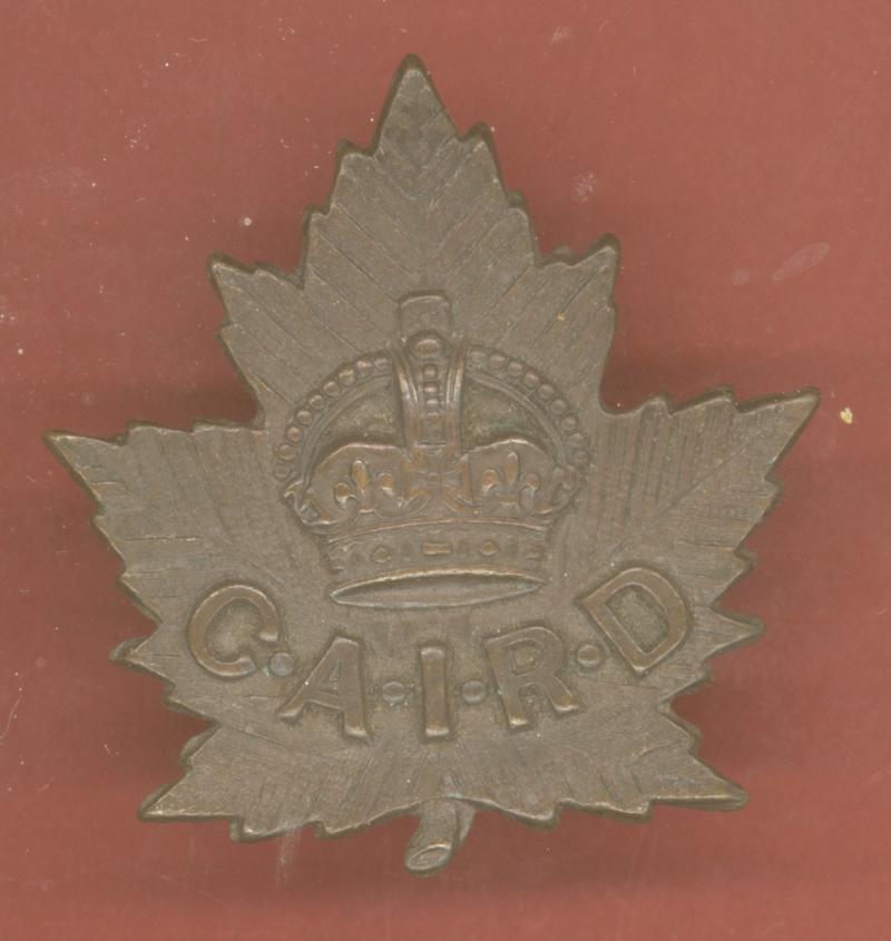 Canadian Arms Inspection Repair Depot WW1 CEF Cap Badge