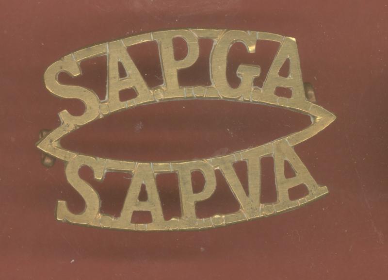 South African S.A.P.G.A. / S.A.P.V.A. shoulder title
