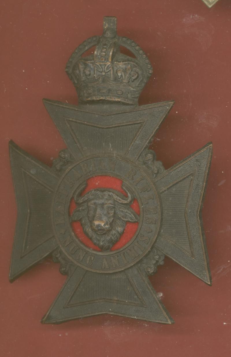 South African; Kaffrarian Rifles Edwardian helmet plate