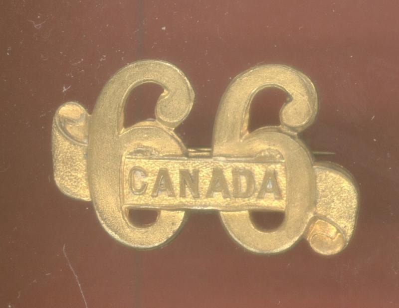 Canadian 66th Battalion (Edmonton, Alberta) WW1 Sweetheart brooch