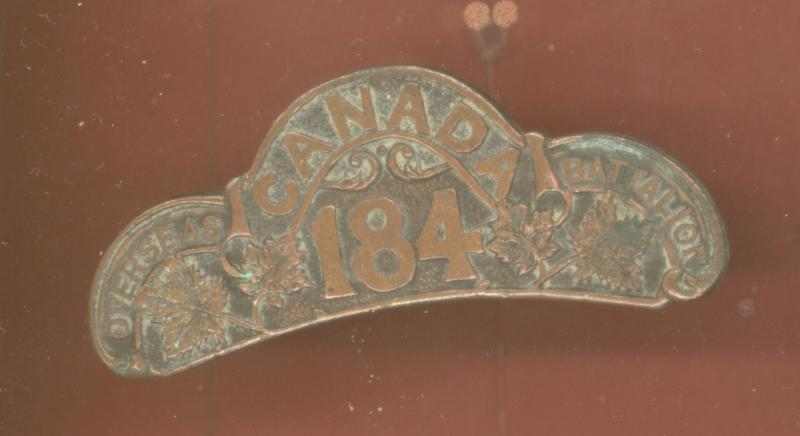 Canadian 184th Lisgar, Manitoba Bn. WW1 CEF shoulder title