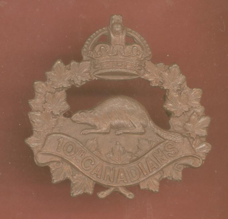 Canadian  10th Battalion (Calgary, Alberta) WW1 CEF cap badge