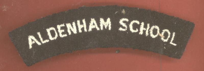 Aldenham School, Elstree, Herts cloth shoulder title