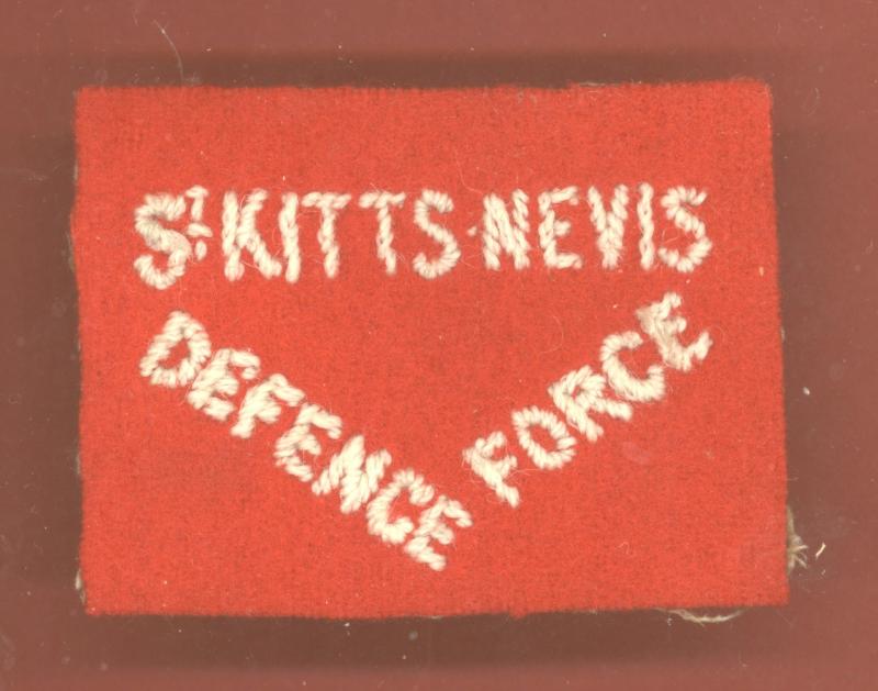 St. Kitts & Nevis Defence Force cloth shoulder title / pagri badge