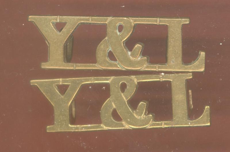 Y&L York & Lancaster Regiment WW1 shoulder titles