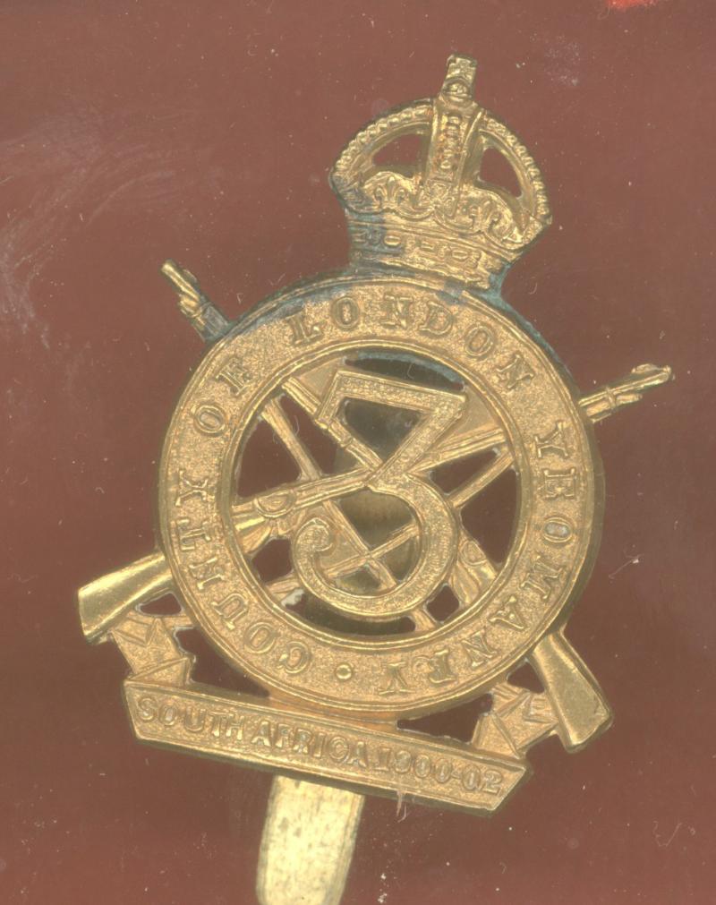 3rd County of London Yeomanry (Sharpshooters)WW1 OR's cap badge