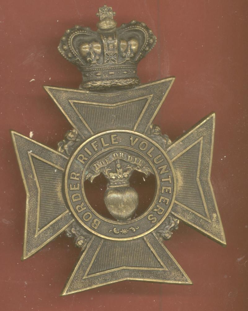 Scottish The Border Rifle Volunteers Victorian OR's helmet plate