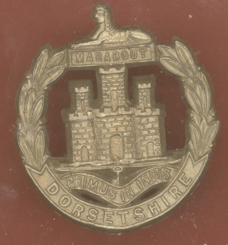 The Dorsetshire Regiment. WW2 plastic economy issue cap badge
