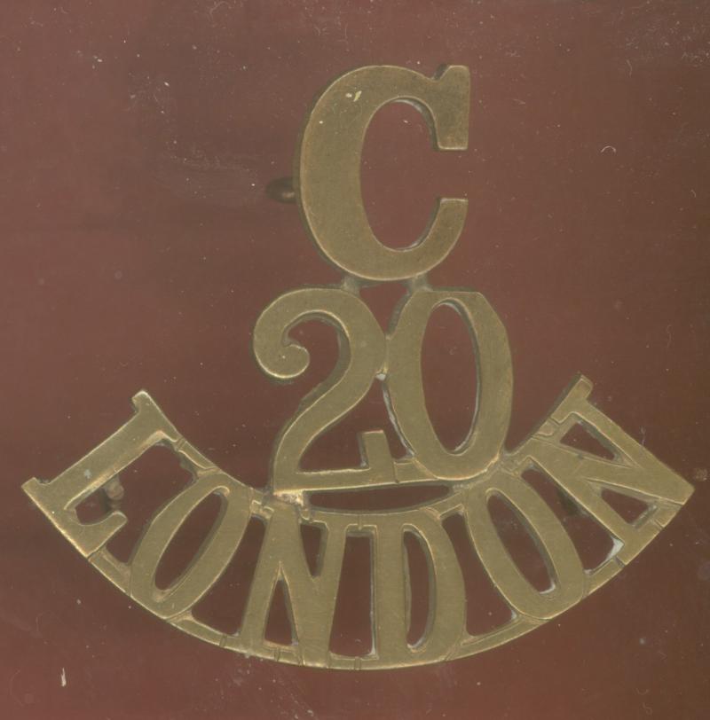 C / 20 / LONDON 20th Bn. London Regiment Cadets shoulder title