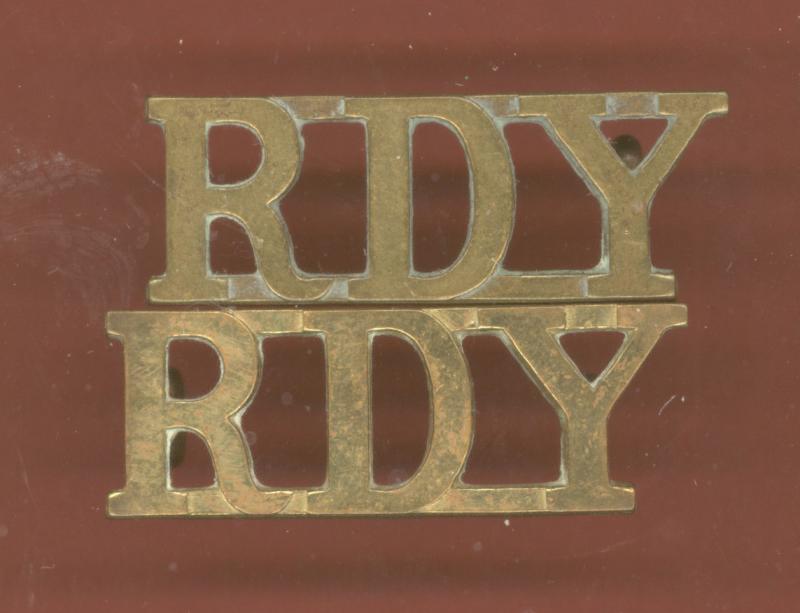 R.D.Y. Royal Devonshire Yeomanry shoulder titles