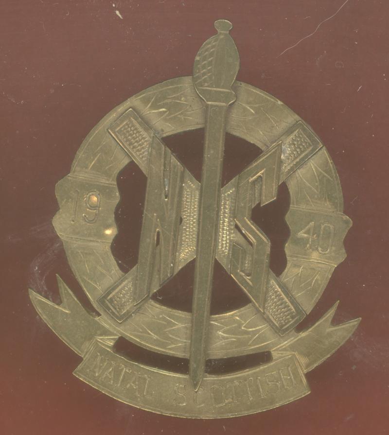 South African Natal Scottish WW2 Officer's glengarry badge