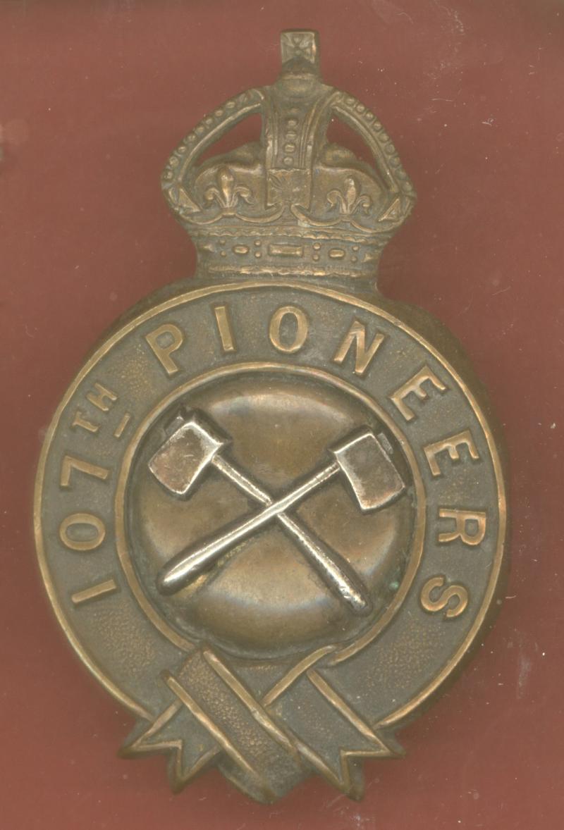 Indian Army. 107th Pioneers WW1 Officer's  badge.