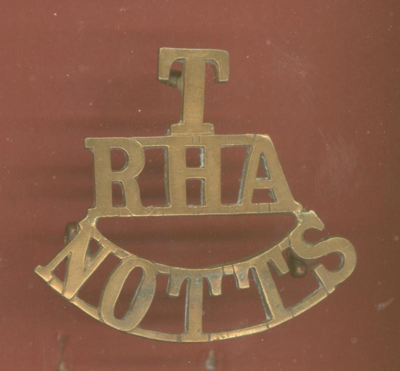 T / RHA / NOTTS WW1 shoulder title