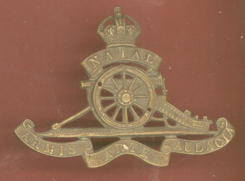 South African Natal Field Artillery slouch hat badge