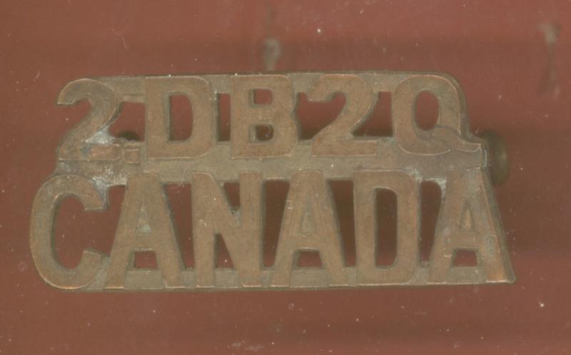 Canadian 2.DB2Q 2nd Depot Bn. Quebec WW1 CEF shoulder title