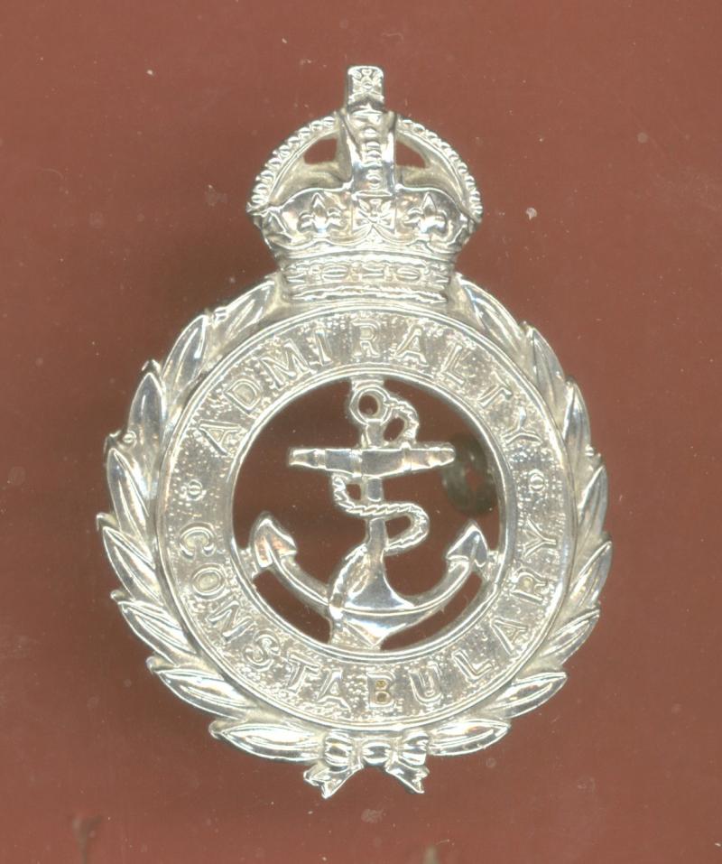Admiralty Constabulary King's crown cap badge