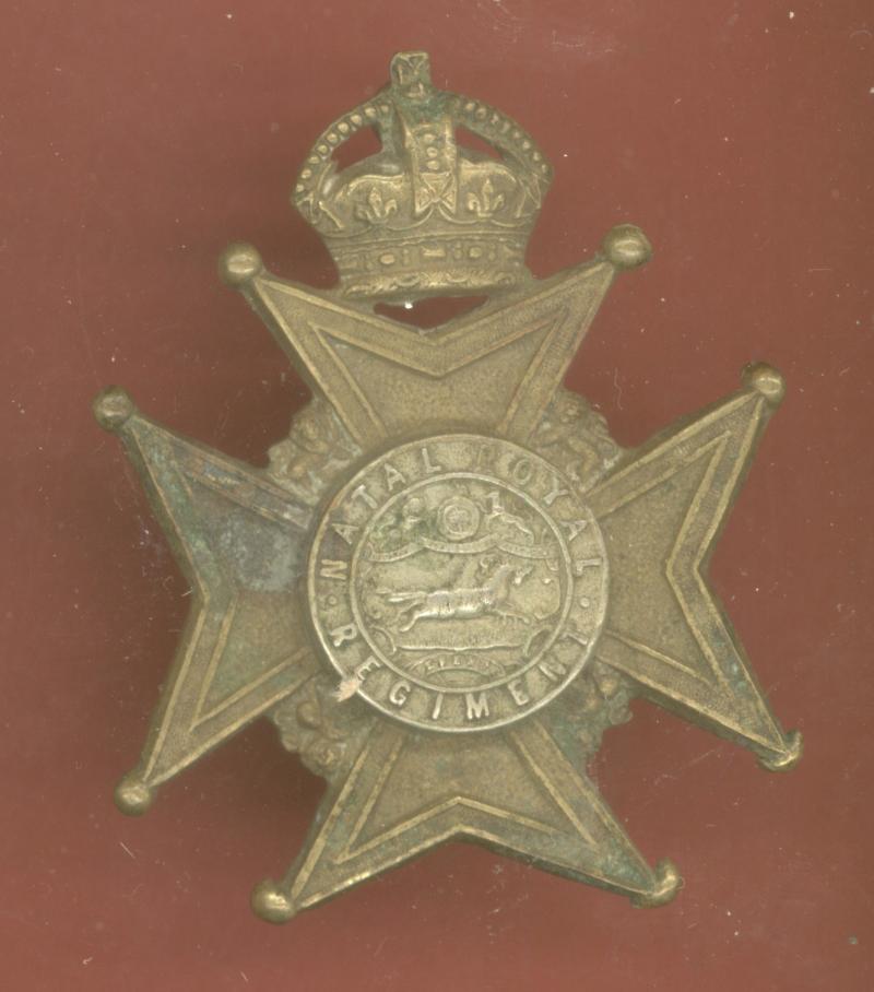 South African Natal Royal Regiment Edwardian cap badge