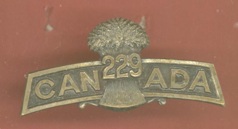Canadian 229th South Saskatchewan Bn. WW1 CEF shoulder title